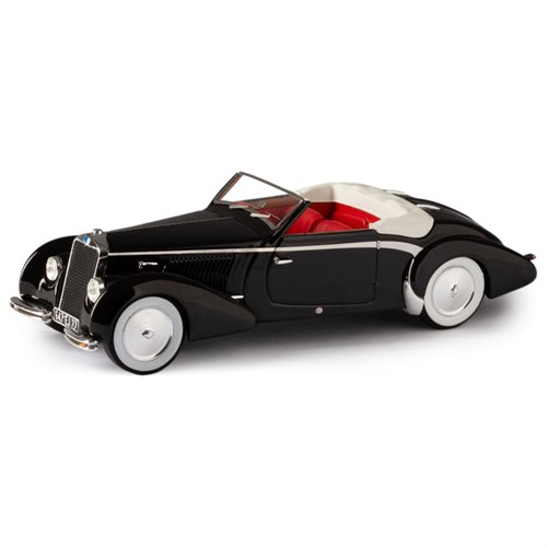 Esval Delage D6-70 Cabriolet By Letourneur & Marchand 1939 - Top Down & No Rear Skirts - Black 1:43 model car