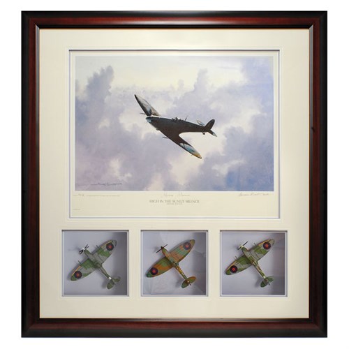 Signed Johnnie Johnson framed Spitfire presentation