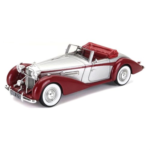 Kess Bentley Mk.VI Drophead 1949 - Roof Open - Silver/Red 1:43 model car