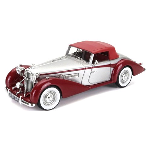 Kess Bentley Mk.VI Drophead 1949 - Roof Closed - Silver/Red 1:43