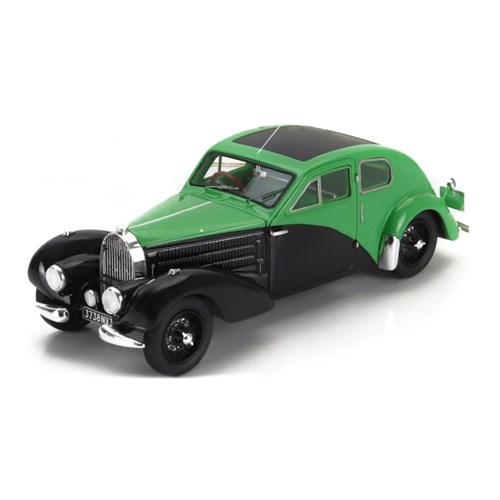 Kess Bugatti 57C Coupe Aerodynamique 1938 - Black Roof - Green/Black 1:43 model car