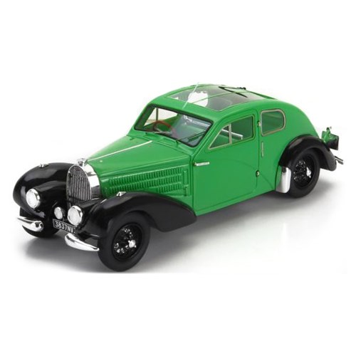 Kess Bugatti 57C Coupe Aerodynamique 1938 - Panoramic Roof - Green/Black 1:43