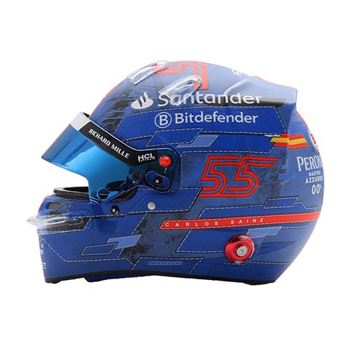 Look Smart Carlos Sainz Jnr Ferrari Helmet - 2024 Miami Grand Prix 1:5