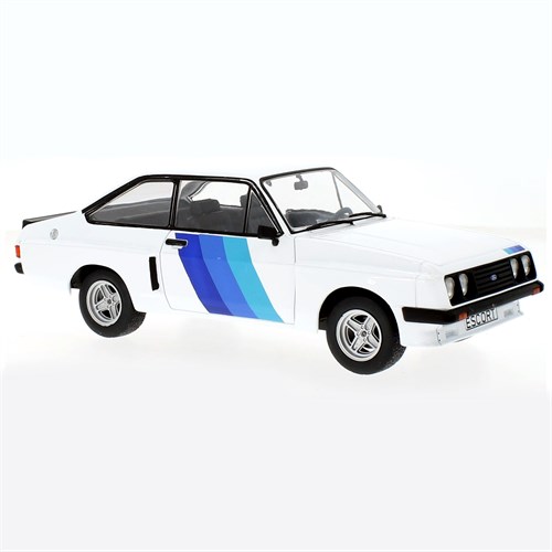 MCG Ford Escort Mk.II RS 2000 - White w. Blue Door Flashes 1:18