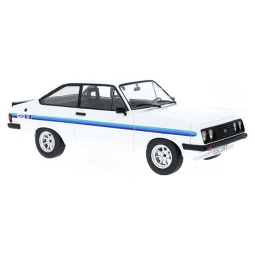 MCG Ford Escort Mk.II RS 2000 - White w. Blue Side Stripes 1:18 model car