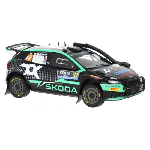 IXO Skoda Fabia Rally2 - 2024 Safari Rally - #22 G. Greensmith 1:43