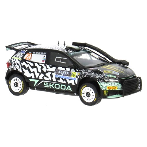 IXO Skoda Fabia Rally2 - 2024 Safari Rally - #20 O. Solberg 1:43