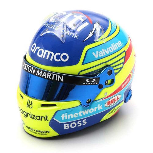 Spark Fernando Alonso Aston Martin Helmet - 2024 1:5