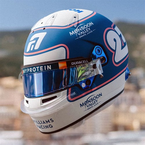 Spark Alexander Albon Williams Helmet - 2024 Monaco Grand Prix 1:5