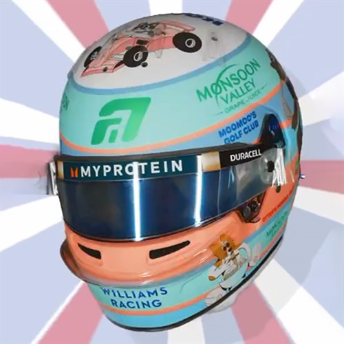 Spark Alexander Albon Williams Helmet - 2024 British Grand Prix 1:5