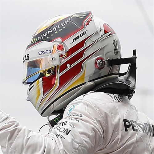 Spark Lewis Hamilton Mercedes Helmet - 2015 American Grand Prix 1:5