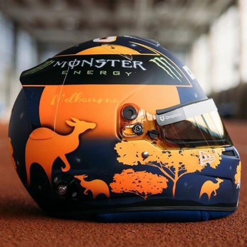 Spark Oscar Piastri McLaren Helmet - 2024 Australian Grand Prix 1:5