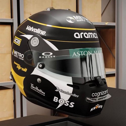 Spark Lance Stroll Aston Martin Helmet - 2024 Canadian Grand Prix 1:5