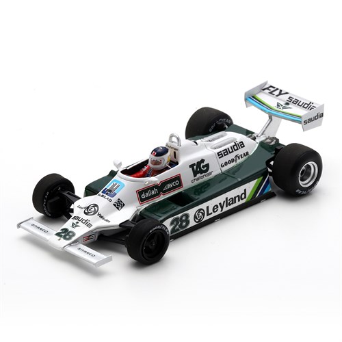 Spark Williams FW07B - 1st 1980 Monaco Grand Prix - #28 Carlos Reutemann 1:43 model car