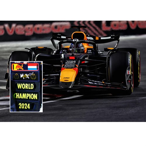 Spark Red Bull RB20 w. Pit Board - 2024 Las Vegas Grand Prix - #1 M. Verstappen 1:43