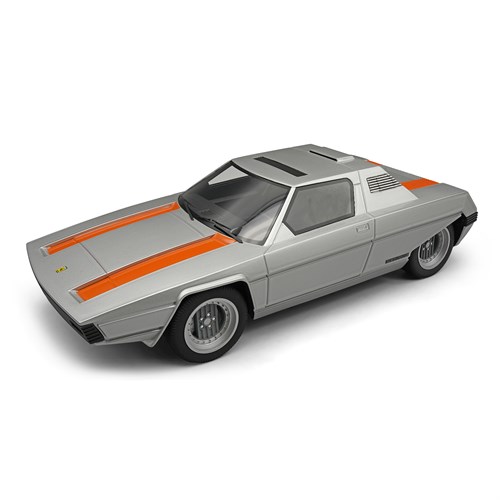 Tecnomodel Ferrari 308 GT Bertone Rainbow 1976 - Metallic Silver/Orange 1:18 model car