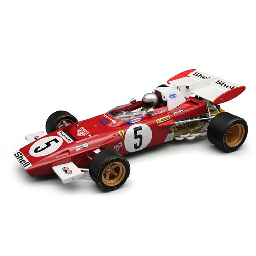 Tecnomodel Ferrari 312 B2 w. Figure - 1971 German Grand Prix - #5 M. Andretti 1:18