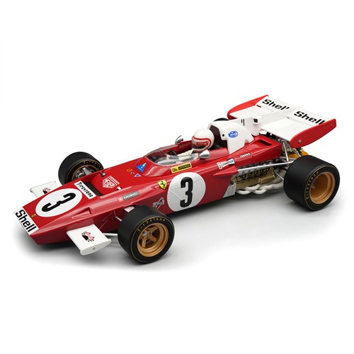 Tecnomodel Ferrari 312 B2 w. Figure - 1971 Dutch Grand Prix - #3 C. Regazzoni 1:18