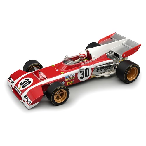 Tecnomodel Ferrari 312 B2 w. Figure - 1972 Belgian Grand Prix - #30 C. Regazzoni 1:18 model car