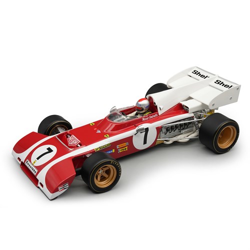 Tecnomodel Ferrari 312 B2 w. Figure - 1972 South African Grand Prix - #7 M. Andretti 1:18