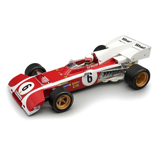 Tecnomodel Ferrari 312 B2 w. Figure - 1972 South African Grand Prix - #6 C. Regazzoni 1:18