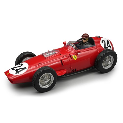 Tecnomodel Ferrari 246 w. Figure - 1st 1959 French Grand Prix - #24 T. Brooks 1:18