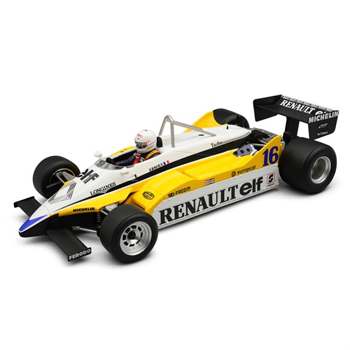 Tecnomodel Renault RE30B w. Figure - 1st 1982 French Grand Prix - #16 R. Arnoux 1:18