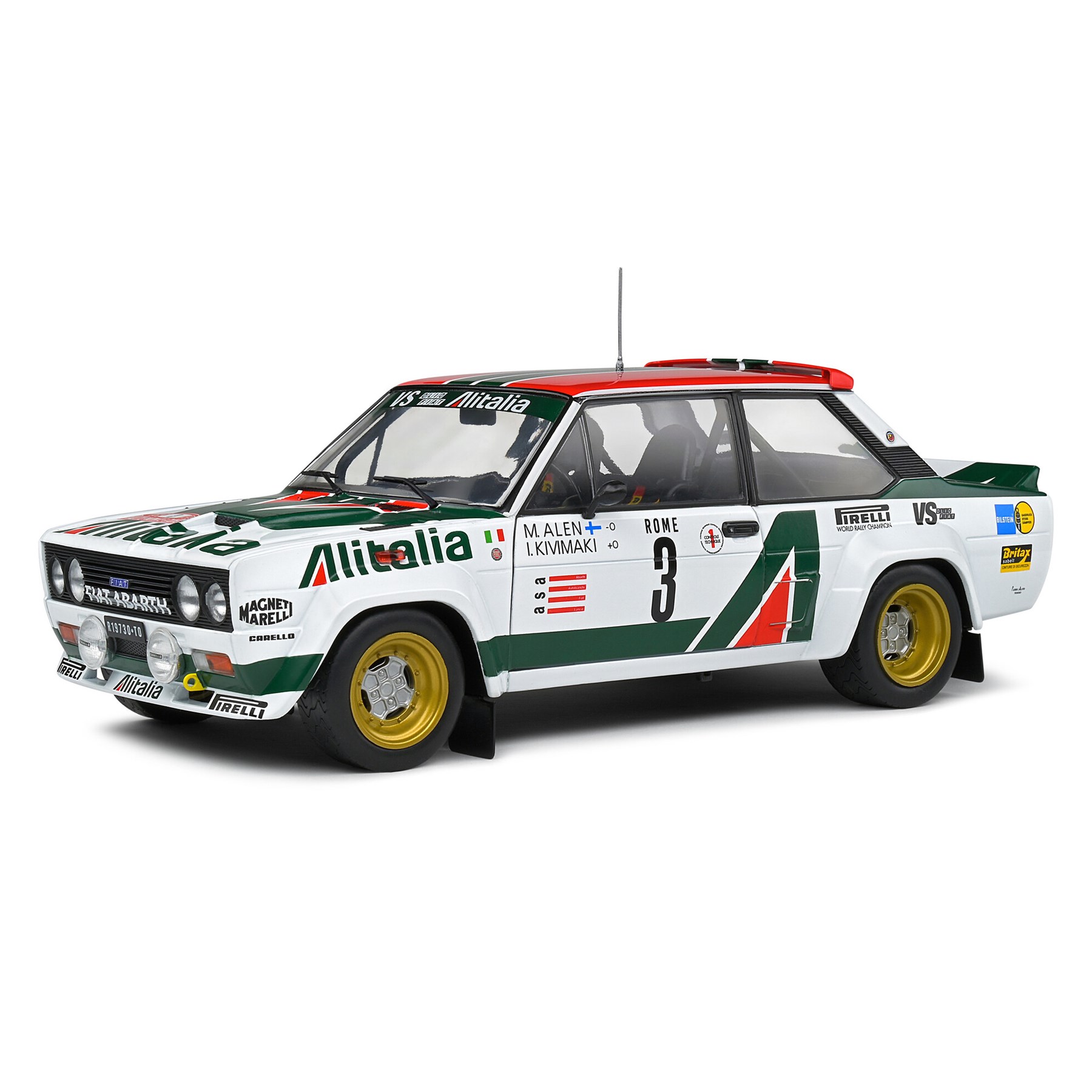 Solido Fiat 131 Abarth - 1979 Monte Carlo Rally - #3 M. Alen 1:18