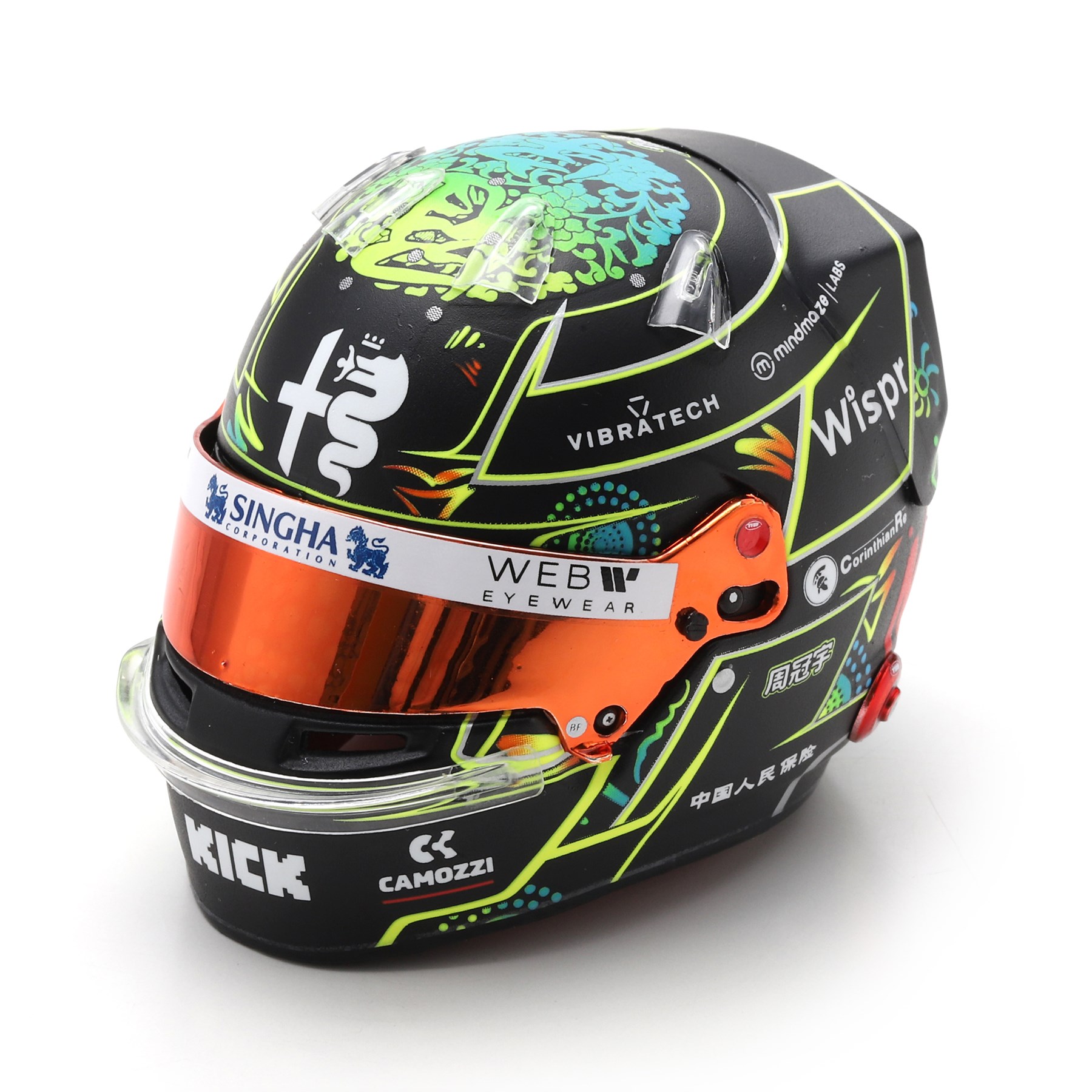 Spark Guanyu Zhou Alfa Romeo Helmet 2023 Australian Grand Prix 15