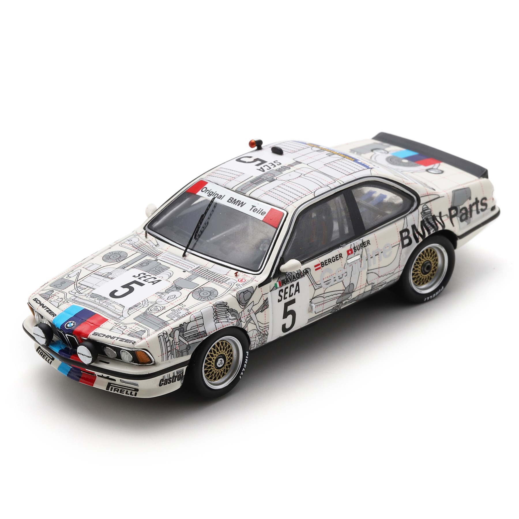 Spark BMW 635 CSI - 1st 1985 Spa 24 Hours - #5 1:43